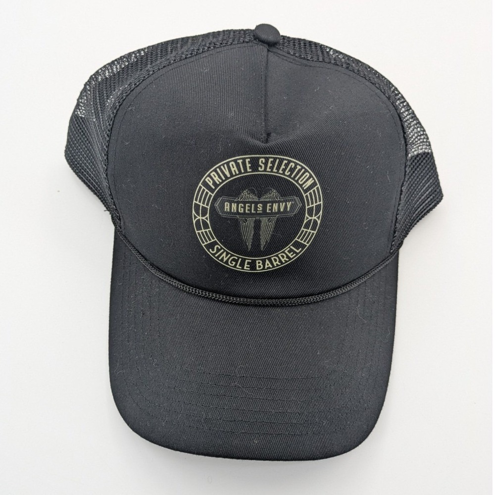 Angel's‎ Envy Private Selection Single Barrel Trucker Hat Black Mesh Cap Promo